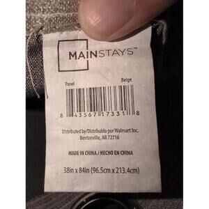 Pair of Mainstays Beige Curtain Panels with Grommets 38in x 84in‎